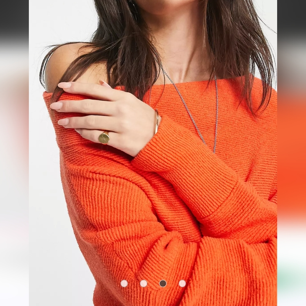 Free People | Ottoman Slouchy Tunic in Audacious (orange), size XS